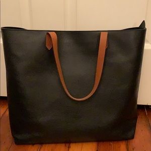 Madewell Zip Top Transport Leather Tote